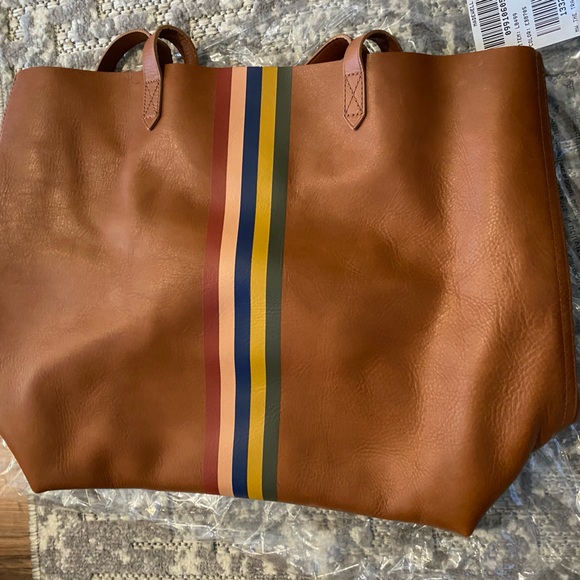 - New Madewell The Transport Tote: Rainbow Stripe Edition - Picture 3 of 3